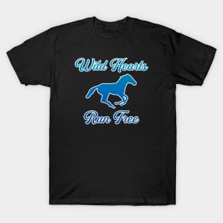 Wild Hearts Run Free — White Outline T-Shirt